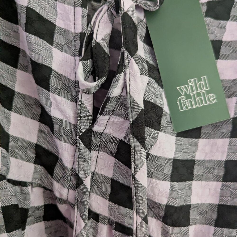 Women's Long Sleeve Tie-Front Muse Dress-Wild Fable-Amethyst-SizeXXL - Picture 4 of 4